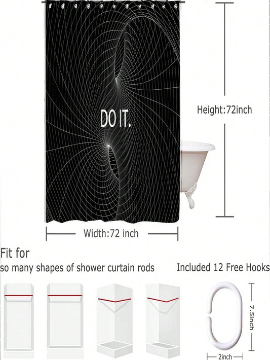 Creative Line Design Shower Curtain: Personalize Your Bathroom Decor!