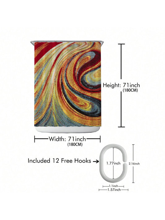 Colorful Bliss Printed Shower Curtain - Waterproof Bathroom Decor