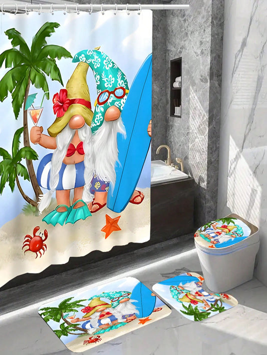 Transform your bathroom with our Complete Bathroom Set. Designed to provide ultimate convenience and functionality, this set includes a waterproof <a href="https://canaryhouze.com/collections/shower-curtain" target="_blank" rel="noopener">shower curtain</a> with 12 durable hooks, toilet covers, bath mats, a non-slip rug, and a polyester fabric window curtain. Upgrade your bathroom with ease and style with our comprehensive set of bathroom accessories.