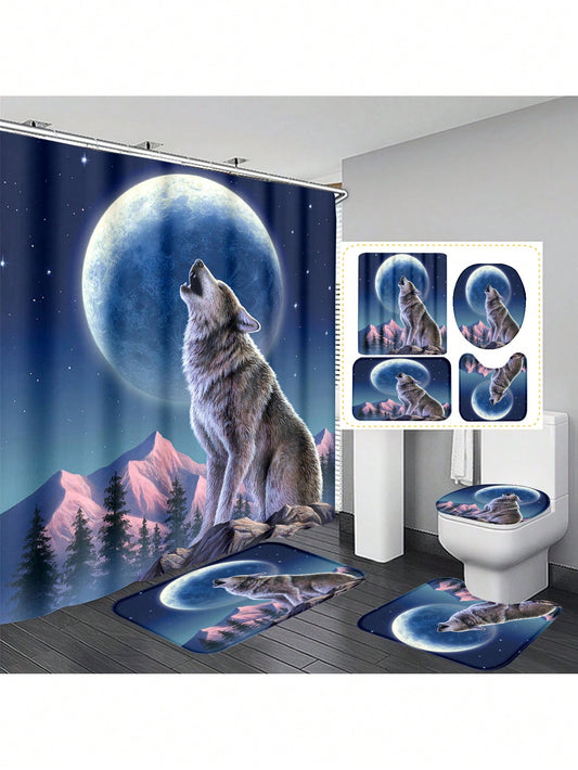 Transform your bathroom into a wildlife sanctuary with our Waterproof Wolf Howling <a href="https://canaryhouze.com/collections/shower-curtain" target="_blank" rel="noopener">Shower Curtain</a> Set. Made of high-quality material, this set includes an anti-slip mat and toilet seat cover, providing both style and practicality. Keep your bathroom clean and safe while adding a touch of nature to your daily routine.