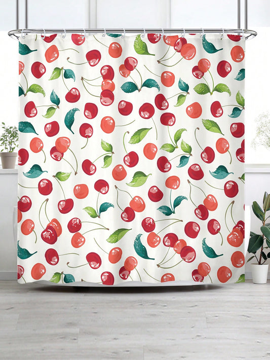 Upgrade your bathroom with our Cherry Fruit and Leaf <a href="https://canaryhouze.com/collections/shower-curtain" target="_blank" rel="noopener">Cartoon shower</a> curtain set. Made with waterproof materials, this summer plant print decor will add a touch of nature to your shower space. Complete with hooks for easy installation, enjoy the benefits of a refreshing and stylish shower experience.