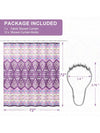 Boho Floral Shower Curtain Set: Colorful Luxury Fabric for Bathroom Decor