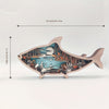 Creative Multi-Layer Woodcarving Animal Display: Fish B Desktop Decoration Craft for Home Décor