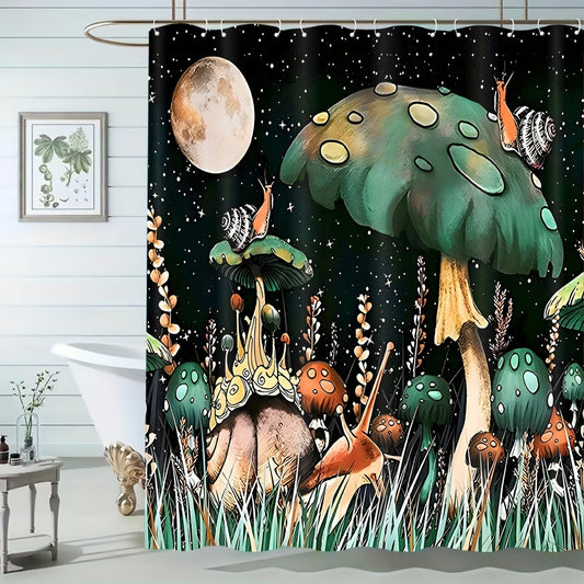 Experience the beauty of nature in your own home with this majestic mushroom medley oil painting shower curtain. Its water-resistant polyester fabric and 12 hooks make it highly durable and stylish. With its realistic and vivid colors, you can enjoy all the colors of the forest any time.