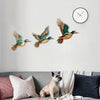 This whimsical 3D wood art hanging ornament features a flying duck design, perfect for brightening up the decor of a children's bedroom, living room, or garden. The unique design is made from durable wood, ensuring lasting use. Create a magical atmosphere with this eye-catching wall decoration.