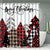 Christmas Forest Flowers & Butterflies Shower Curtain Set: Waterproof Curtain, 12 Hooks