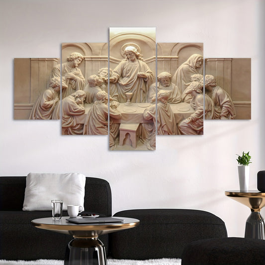 This 5pcs canvas poster set features vintage religion art depicting statues of spiritual elegance. Perfect for adding a tranquil touch to your living room or kitchen decor, this set makes an ideal gift. Elevate your space with these beautiful and timeless pieces of art.