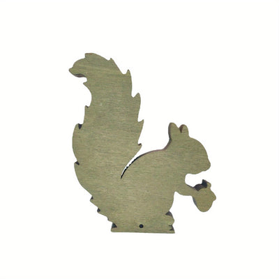 Exquisite Wood Carved Animal Squirrel Desktop Decoration: A Creative Multi-layered Craft for Your Home