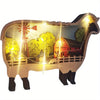 Enchanting Forest Animal Multi-Layered Wooden Carved Ornament with Lights: A Captivating Room Decor Table Display