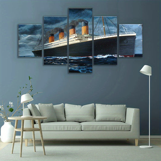 Captivate your home with a touch of vintage elegance using our Timeless Titanic Retro Canvas Painting 5-Pack. This nostalgic home decor addition boasts a classic design that brings back memories of the iconic Titanic. Made with high-quality canvas, these paintings add a timeless charm to any room.