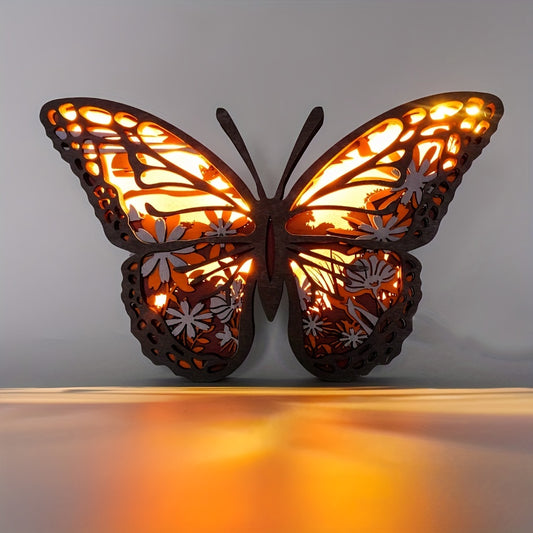Brighten up any home with these Enchanting Monarch Butterfly Wooden Art Statues, perfect decor for any desktop, room, or wall. Beautifully crafted from natural wood, they make an ideal Mother's Day gift for your mom, wife, or lover. Their unique style and elegant craftsmanship add a touch of nature to any home.