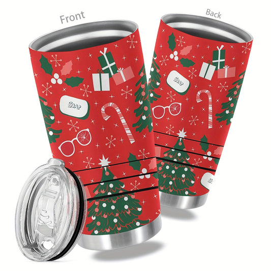 This 20oz Christmas Cup stainless steel tumbler is perfect for anybody who loves to stay festive and hydrated. The double wall vacuum insulated design maintains the temperature of hot and cold drinks for hours, so you can savor your drinks all day long. Plus, the funny print makes it a great gift for friends and family.