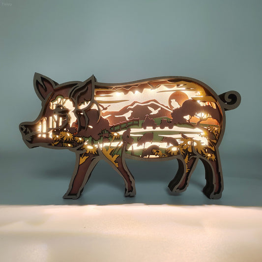 Add a touch of relaxation and warmth to any bedroom with the Piggy Delight Exquisite Wooden Art Carving Night Light. Its intricate design provides a cozy ambiance, while the high-quality wood and LED light create a durable and bright light source. Enjoy the perfect bedroom atmosphere all night long with this beautiful and practical night light.
