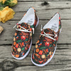 Festive Delight Low-Top Sneakers bring holiday vibes to your shoe collection. Made from lightweight and non-slip material, these casual shoes will keep you feeling comfortable while looking stylish. The colorful Christmas elements print will make these the perfect addition to your holiday wardrobe.