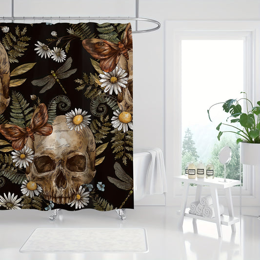 Add a unique touch to your bathroom with this Gothic Elegance Skeleton Rose Shower Curtain. It is crafted from a waterproof and durable material, making it a long-lasting addition to any bathroom decor. This stylish design is sure to be a conversation starter in your home.