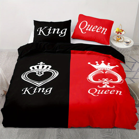 Make dreams come true with the Royal Dreams Duvet Cover Set. Crafted of 100% cotton sateen, this top-of-the-line set features a classic crown pattern for a luxurious bedroom experience. Includes 1 duvet cover and 2 pillowcases (no core). Enhance your décor with this sophisticated duvet cover set.