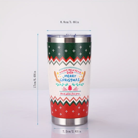 Stylish 20oz Stainless Steel Christmas Tumbler: The Perfect Water Bottle for Every Season and Great Xmas Gift!