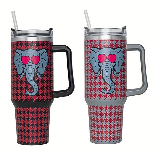Elephant Car Stainless Steel Tumbler: A Stylish and Insulated Travel Companion for Your Year-Round Refreshments