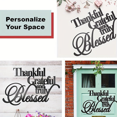 This rustic 'Thankful Grateful And Truly Blessed' metal sign from Steel Roots Decor is the perfect home accent for any room. Crafted from durable steel, this unique wall accent is designed to last and make a great gift for those who appreciate rustic style.