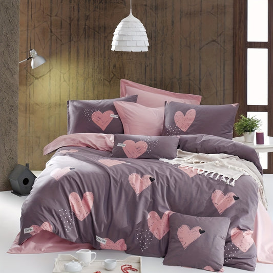 Love Print Duvet Cover Set: Stylish and Cozy Bedding for Your Bedroom or Dorm Room