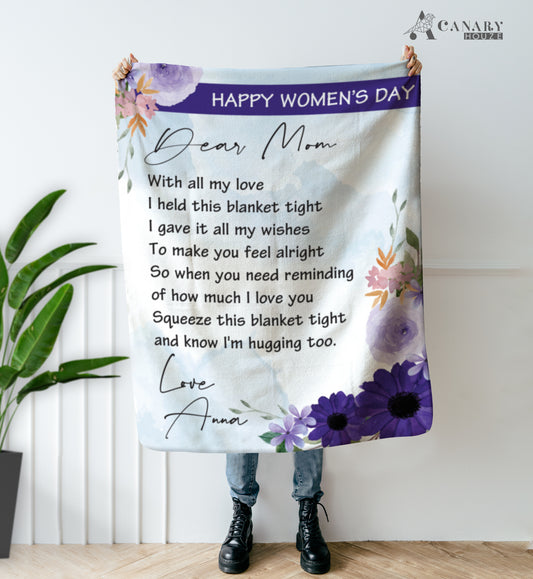 Personalized Blanket, Letter For Mom, Mother Day Blanket Gift - Gift For Mother Day BL06
