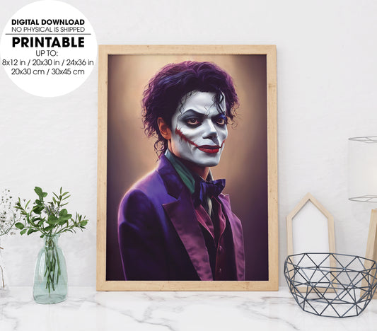 A Beautiful Portrait Of Clown, Best Clown Potrait, Famous Clown, Poster Design, Printable Art