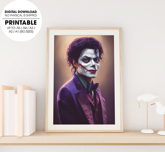 A Beautiful Portrait Of Clown, Best Clown Potrait, Famous Clown, Poster Design, Printable Art