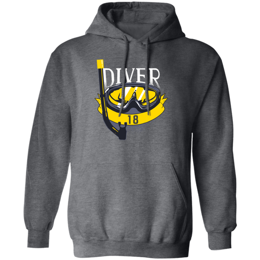 Cool Diver 18th Birthday Scuba Diving 18 Years Gift Pullover Hoodie
