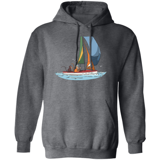 Funny Sailing With Dinghy And Friends Gift Pullover Hoodie