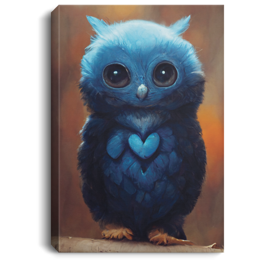 Adorable Blue Owl, So Cute Little Owl, Love The Blue Or The Owl, Little Owl Have Fluffy Fluff
