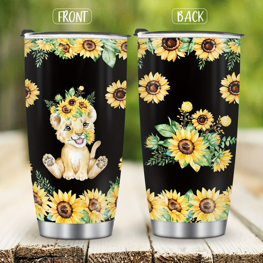 This 20oz Sunflower Stainless Steel Double Wall Vacuum Tumbler is the perfect gift for women on special occasions like Halloween, birthdays, and Christmas. This tumbler keeps your drinks at the perfect temperature for longer and features a beautiful sunflower design. Give the gift of style and practicality with this tumbler.