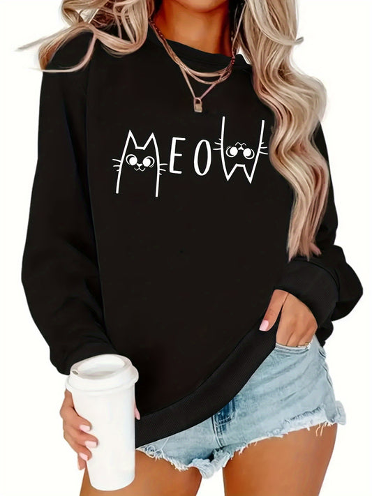 Stay stylish and cozy with our Adorable Feline Fashion sweatshirt. Featuring a cute cat print, this sweatshirt is perfect for any casual chic look. Made with high-quality materials, it will keep you comfortable and fashionable all day long. Embrace your love for feline friends with this must-have piece!