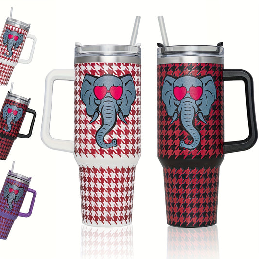 This Elephant Car Stainless Steel Tumbler keeps hot drinks hot for up to 12 hours and cold drinks cold for up to 24 hours. Its superior insulation, vacuum-seal design, and stylish design make it perfect for your year-round refreshment needs.