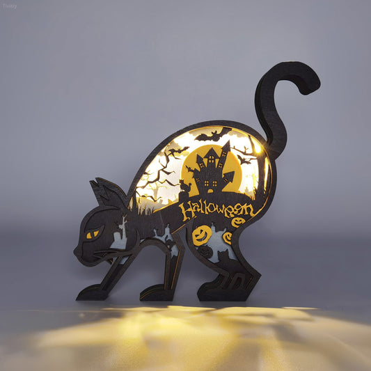 This Halloween Black Cat 3D Wooden Art Carving is the perfect home decoration and gift for any holiday. Carved from high-grade birch, this three-dimensional carving is sure to bring a spooky yet stylish touch to any interior. A perfect addition to any Halloween celebration!
