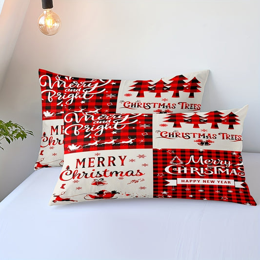 Red Christmas Pattern Duvet Cover Set: Enhance Your Bedroom with Festive Comfort