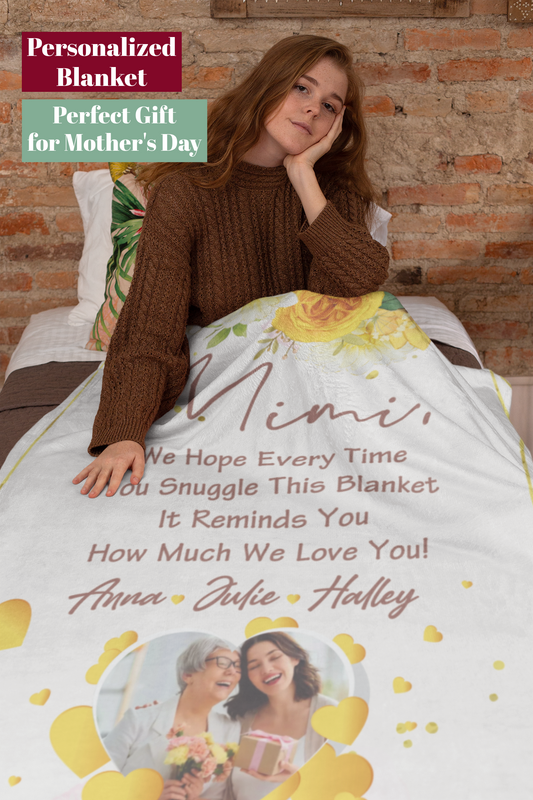 Personalized Blanket, Gift For Mimi, Mother Day Blanket Gift - Gift For Mother Day BL07