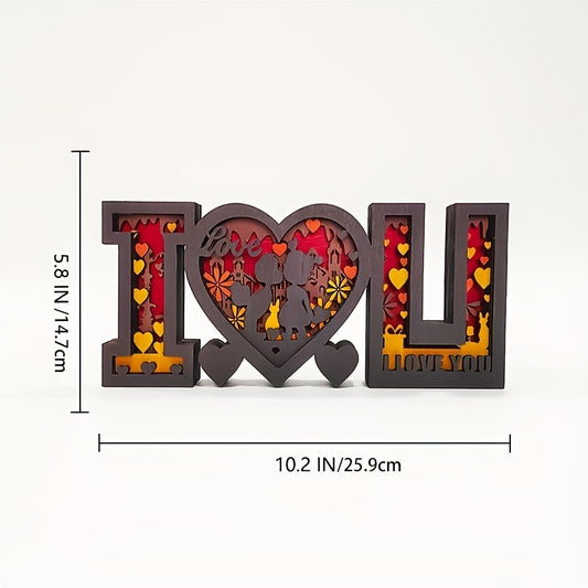 I Love U Wooden Art Night Light: The Perfect Valentine's Day Gift for a Romantic Bedroom Decor