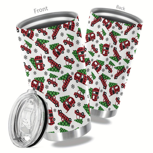 This festive 20oz stainless steel tumbler is perfect for holding your favorite hot or cold drinks on the go. The funny Christmas print makes it an ideal gift for loved ones, making it the perfect addition to your Christmas celebrations!