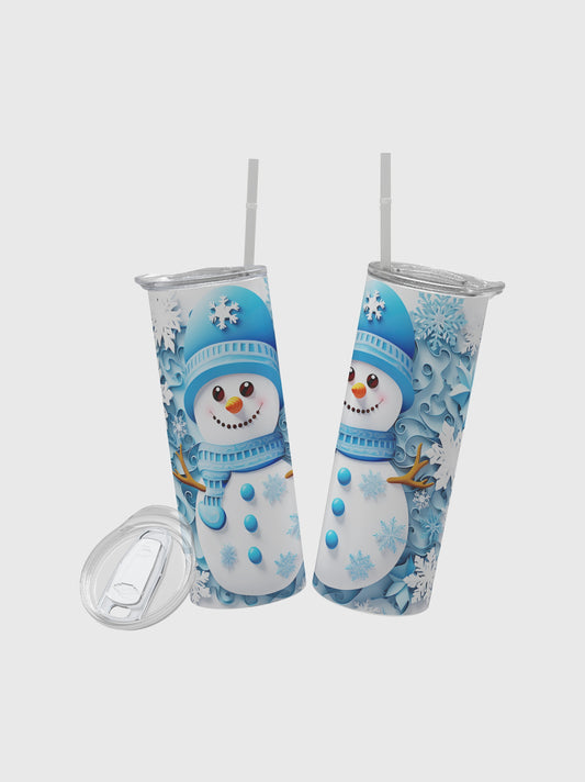 Get ready to stay cool and festive with our Snowman Pattern Tumbler. Featuring 20 ounces of thermal insulated 304 stainless steel construction, this tumbler is shatterproof and provides superior insulation for both hot and cold drinks. Perfect for travel, car, office, and home use.