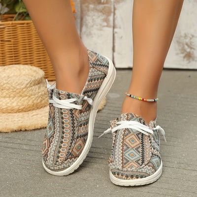 Lightweight Classic Ethnic Pattern Canvas Shoes for Women - Stylish and Comfortable Outdoor Shoes