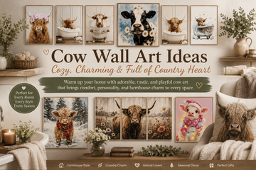 Cow Wall Art Ideas for Farmhouse, Cottagecore & Rustic Homes