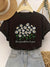 Spring Blossoms: Women's Floral Print Crew Neck T-Shirt for Summer Style