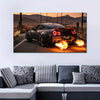 City Night Lights: 5-Piece Frameless Canvas Wall Art Set for Chic Home Decor