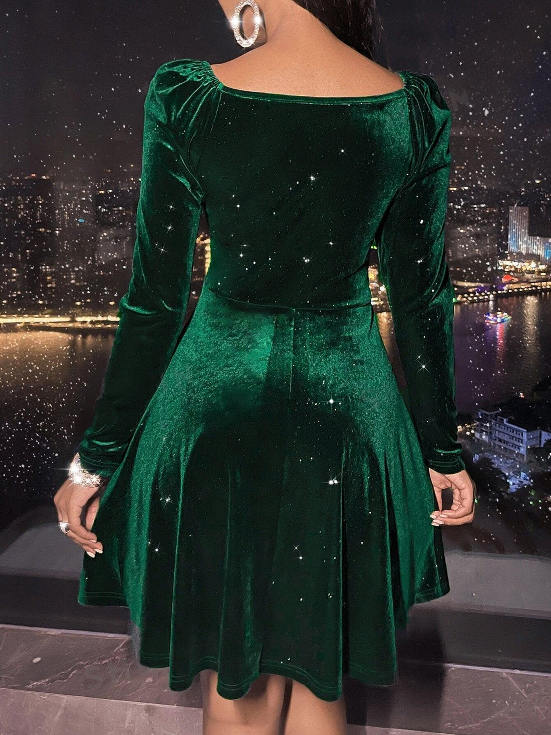 Experience luxurious elegance with our Glamourous Grace Velvet A-line Dress. The surplice neck adds a touch of sophistication, while the velvet material exudes class and glamour. Elevate your style and confidence with this must-have dress.