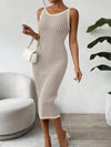 Essence of Elegance: Women's Fitted Sleeveless Knit Dress