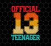 13th Birthday, Baby Boy Birthday 13th, Retro 13th Birthday, Png For Shirts, Png Sublimation