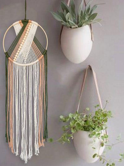 Bohemian Elegance: Woven Tassel Wall Hanging