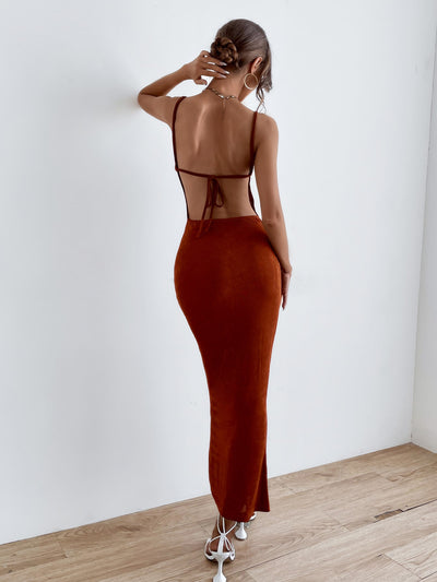 Chic Solid Backless Ruched Dress – Effortless Elegance for Every Occasion