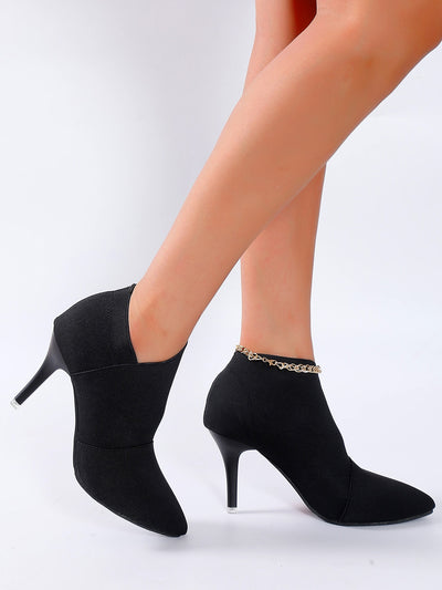European Chic: Pointed Toe Stretch High Heel Classic Boots - Must-Have for American Fashionistas!