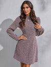 Chic Plaid Tweed Dress with Lantern Sleeves - Elevate Your Style